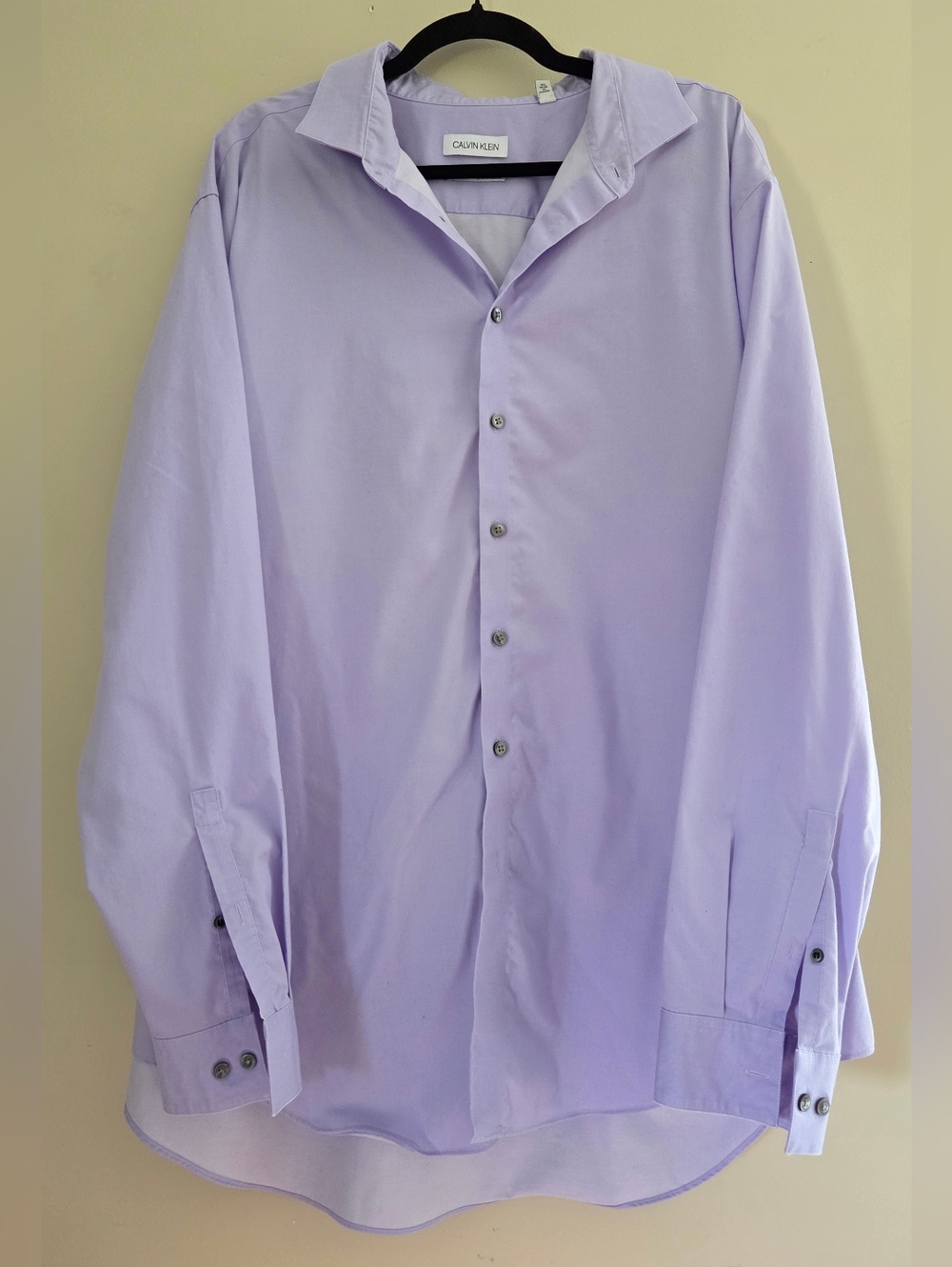 Calvin Klein Infinite Non-Iron Slim Fit Tall Dress Shirt - Lavender 16 36/37